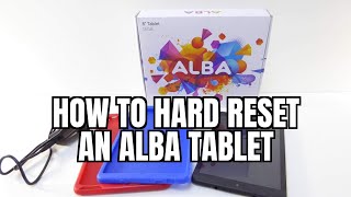 How To Hard Reset An Alba Tablet  Android Tablet Fix Switching Off [upl. by Nannaihr]