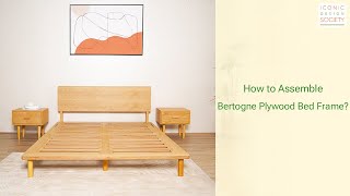 BERTOGNE Birch Plywood Bed Frame [upl. by Sadoc]