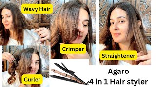 4 in 1 Hairstyler by Agaro Wavy  Crimper Straight Curls  SWATI BHAMBRA [upl. by Htennek]