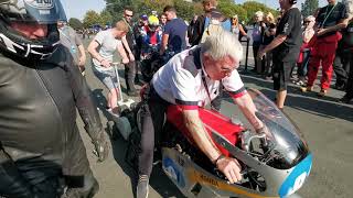 1967 Honda 6 RC174 Isle of Man Legends of TT Classic TT parade ridden by Dennis Bunning [upl. by Aenel]