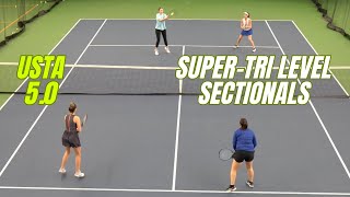 USTA 50 Womens Doubles  Super TriLevel Sectionals with Commentary [upl. by Kacey]