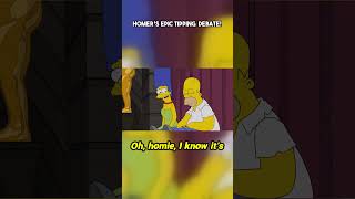 Homers Epic Tipping Debate simpsons funny shorts [upl. by Aicemat960]