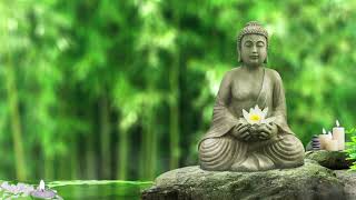 Zen Bliss  Tiny Buddha Statue in Tranquil Pond  Serene Lotus amp Candlelight  Calming Music [upl. by Brenden]