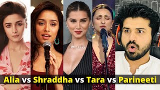 Pakistani React on Alia vs Shraddha vs Tara vs Parineeti  Who Sings Well  Reaction Vlogger [upl. by Finlay47]