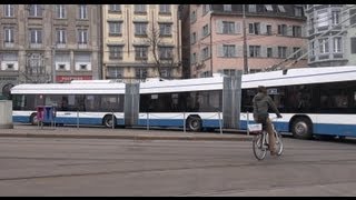 Trolleybus Doppelgelenkbus quotlighTram 3quot der Firma Hess  Autos Motorrad CTL4world [upl. by Lounge]