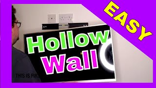 Easy Fitting a TV securely to a hollow plasterboard wall with ultra thin bracket [upl. by Allis]