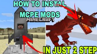 HOW TO INSTALL MODS FOR MINECRAFT POCKET EDITION EASY [upl. by Agon]