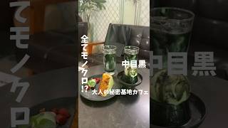 モノクロの大人の隠れ家カフェ…？tokyocafecoffee カフェ カフェ巡り 中目黒 [upl. by Eiddal]