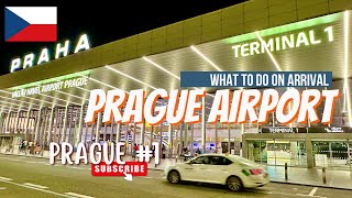 🇨🇿 Prague Airport  What To Do On Arrival  Sim  Currency  Bus  Cab Prague Ep 1 Czechia [upl. by Brodench]