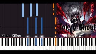 Tokyo Ghoul  Glassy Sky Piano Tutorial Synthesia [upl. by Itnaihc]