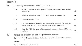 Grade 11 Number Patterns practice questions Part 2 [upl. by Nirra602]