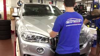 Full Hood Paint Protection Film Xpel Installation by Extreme Colors onto a 15 BMW X5 [upl. by Aihsirt405]