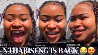 Nthabiseng is finally back after a “traumatic experience” 😍🥺 [upl. by Limemann]