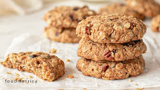 Super Easy HEALTHY Oatmeal Cookies [upl. by Jarad11]