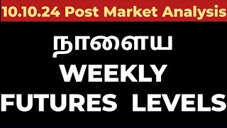 101024நாளைய WEEKLY FUTURES LEVELS [upl. by Anayk899]