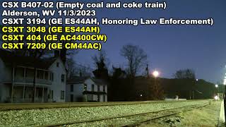 CSX 3194 Honoring Law Enforcement and RS5T Horn HD [upl. by Hniht]