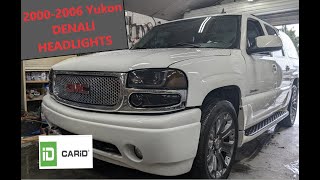 20002006 YUKON XL DENALI LUMEN LED DRL SMOKED HEADLIGHTS  CARID 3w1b gmc hot [upl. by Attenyt]