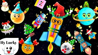 Baby Sensory Rockets cute Christmas in Space Sensory Adventure by Lucky Bear SensoryChristmas party [upl. by Prober]