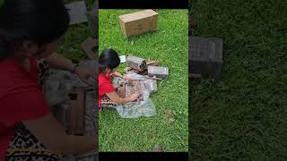 assembling wooden well planterwishing well planter planter gardendecor woodenplanter [upl. by Lad]