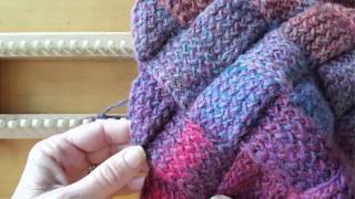 Entrelac on Knitting Loom part 4 [upl. by Llezo671]