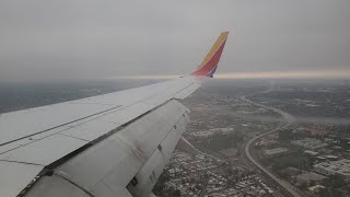 SOUTHWEST AIRLINES BOEING 737700 WN3246 CLOUDY AFTERNOON LANDING AT JOHN WAYNE AIRPORT SNA [upl. by Irmgard701]