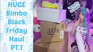 Vlogmas Day 2 HUGE 700 Bimbo Black Friday Haul Ulta Victoria Secret amp more [upl. by Ahtiek804]