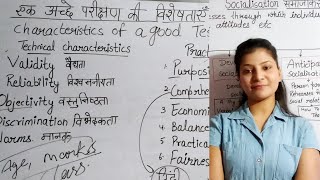 Characteristics of a good test एक अच्छे परीक्षण की विशेषताएं। [upl. by Aehta]