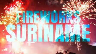 Fireworks in Suriname  Vuurwerk  Happy New Year  WELCOME 2022 [upl. by Hanahsuar331]