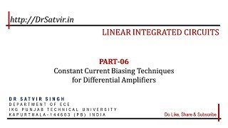 106 Constant Current Biasings for Differential Amplifiers [upl. by Storm]