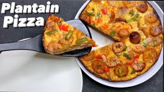 Make Pizza with PLANTAIN amp Egg Plantain Frittata  Nigerian Pizza [upl. by Ecilahc630]