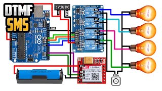 DTMF  Arduino SIM800L Relay Control with SMS  SIM800L Register Phone Number by SMS [upl. by Arres]