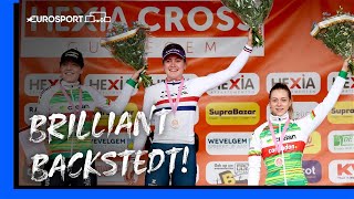 Zoe Backstedt claims first win of 2024 in Hexia Cross Gullegem 🔥  Eurosport CycloCross Highlights [upl. by Acinoda]