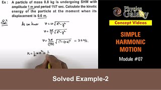 Class 11 Physics  Simple Harmonic Motion  7 Solved Example2 on Simple Harmonic MotionJEE amp NEET [upl. by Luap]