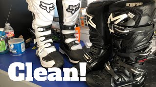 How To SUPER CLEAN Dirtbike Boots [upl. by Ecyor]