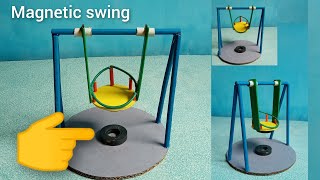 How to make a Magnetic Swing  homemade magnetic automatic swing  science project for students [upl. by Casabonne]