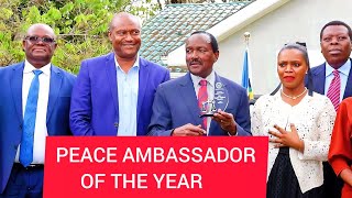 SEE HOW KALONZO RECEIVED AWARD FOR PEACE AMBASSADOR OF THE YEAR AT SKM [upl. by Heddi]