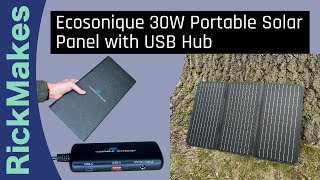 Ecosonique 30W Portable Solar Panel with USB Hub [upl. by Ferretti]