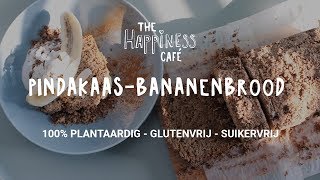 Gezond pindakaasbananenbrood 100 plantaardig glutenvrij amp suikervrij [upl. by Erialcyram]