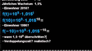 Exponentielles Wachstum Verdoppelungszeit Video 2 [upl. by Lauraine]