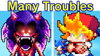 Friday Night Funkin VS SonicEXE  Way Too Many Troubles  Final Triple Trouble FNF ModSonic [upl. by Akeihsal708]