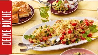 Bulgur Salat mit Tomaten und Gurken 🍅🥒  REWE Deine Küche [upl. by Eenitsed76]