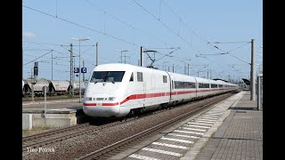 Zugverkehr in Bitterfeld am 26052023  ICE Flix und ein orientroter Lokzug [upl. by Vange]