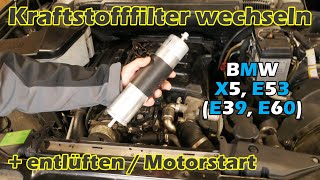 Kraftstofffilter Dieselfilter erneuern  entlüften X5 E53 30d M57N E39 E60 E61 E46 [upl. by Elin]