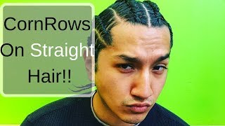 Cornrows on Straight Hair [upl. by Deden]