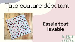 Tuto Couture facile  EssuieTout LavableDIY Sopalin Réutilisable couturefacile sewing tutorial [upl. by Erin188]