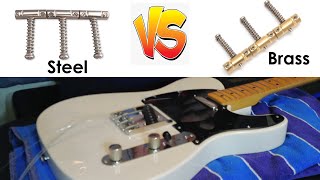 Steel vs Brass Saddles  Upgrading a Squier Classic Vibe Telecaster [upl. by Yates]