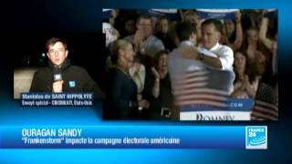 Sandy  Obama suspend sa campagne Romney ralentit le rythme [upl. by Ier]