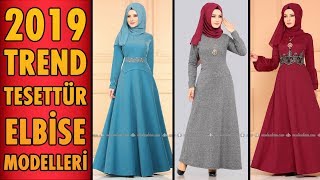 2019 Trend Tesettür Elbise Modelleri  Hijab Dress  tesettür elbise modaselvim [upl. by Anthe62]