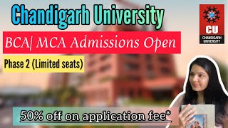 Chandigarh University BCAMCA admissions open Phase 2 CUCET 2024 cucet bca [upl. by Thalia75]