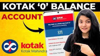 Kotak Mahindra Bank Open Account Zero Balance  Kotak 811 Account Opening Online Zero Balance [upl. by Herold]